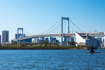 Fototapeta na wymiar (東京都-都市風景)レインボーブリッジと東京湾岸風景７