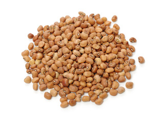 Dried cowpea on white background