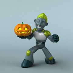 Green Robot - 3D Illustration