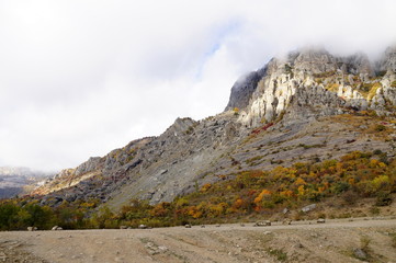 Autumn in the mountains. The southern part of Russia. Demerdzhi mountain range