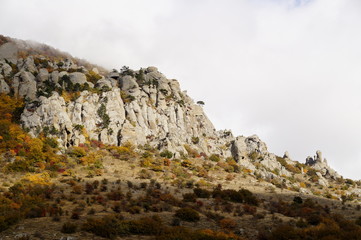 Autumn in the mountains. The southern part of Russia. Demerdzhi mountain range