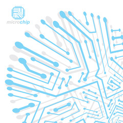 Vector circuit board, digital technologies abstraction. Computer microprocessor scheme, futuristic design. Microprocessor scheme abstract background