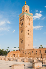 Fototapeta premium Morocco, Marrakech, Koutubia Mosque Minaret