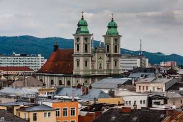 Cityview of Linz with Alter Dom (The Old Cathedral), Linz, Austria