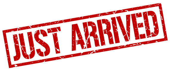 just arrived red grunge square vintage rubber stamp