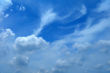 Blue Sky and Clouds Background.