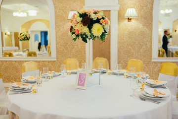 table with flowers