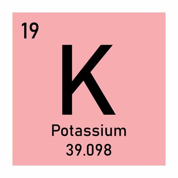 Potassium element icon illustration