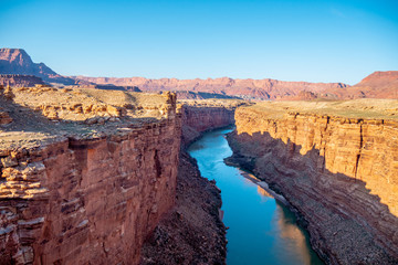 Colorado river runs through the canyon - travel photography