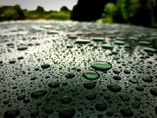water drops on glass