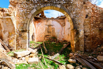 abandoned countryside town of Spain