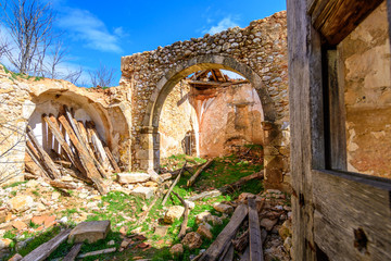 abandoned countryside town of Spain