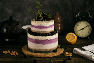 Berry Freshcake. Raw cakes are cakes and pastries that are not exposed to heat and chemical processing. This is an excellent substitute for sweets and made from only natural products.