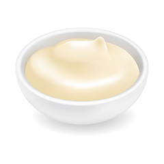 Mayonnaise in a bowl