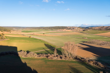 Obraz premium aerial view of countryside fields