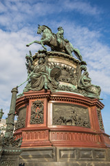 Fototapeta na wymiar Bronze equestrian monument of Nicholas I of Russia - Saint Petersburg, Russia