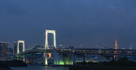 Fototapeta na wymiar Beautiful night view of Odaiba, Tokyo