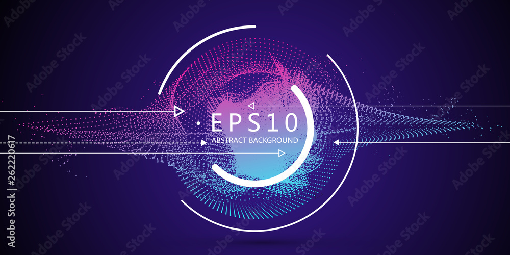 Poster irregular shape consisting of an abstract background.