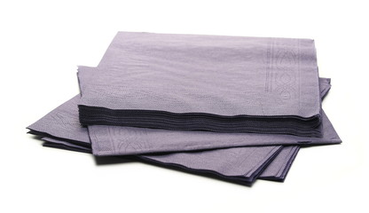 Paper napkins isolated on white background