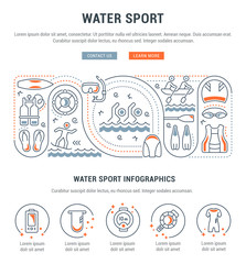 Vector Banner of the Water Sport.