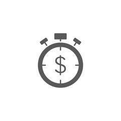 Time is money vector icon isolated on white background
