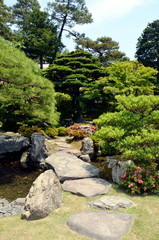 Japanese garden in summer, Kyoto.