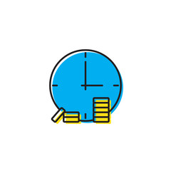 Time is money vector icon isolated on white background