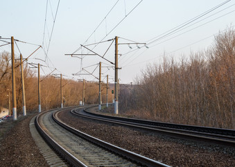 Railroad turns to the right