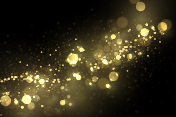 Golden particles background