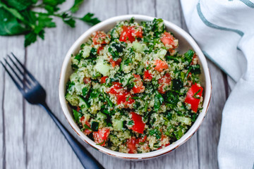 Traditional Tabouleh Close-up