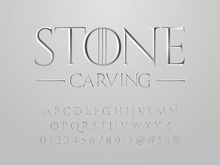 Chisel style vector alphabet design