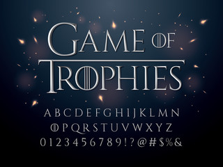 Chisel style vector alphabet design