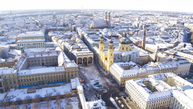 Odeonsplatz M&uuml;nchen Winter