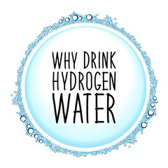 Hydrogen water drinking new technology concept frame
