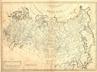 Obraz na płótnie Canvas Old map