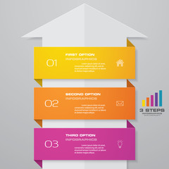 3 steps of arrow infografics template. for your presentation. EPS 10.	