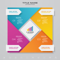 4 steps simple&editable process chart infographics element. EPS 10.	