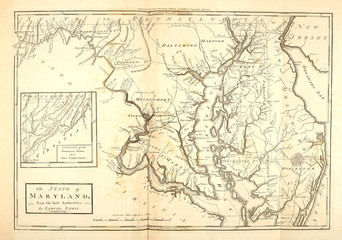 Obraz na płótnie Canvas Old map