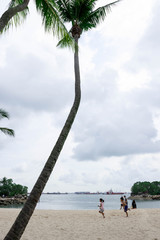 Siloso Beach Sentosa is the most famous white beach in Singapore. Siloso Beach Sentosa, Singapore,...