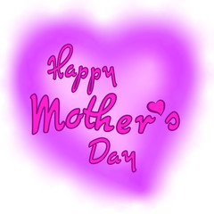 Pinkes Herz mit Schriftzug 