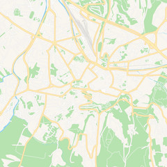 Chambery, France printable map