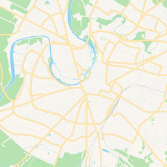 Niort, France printable map