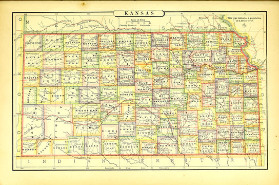 Old US state. Map