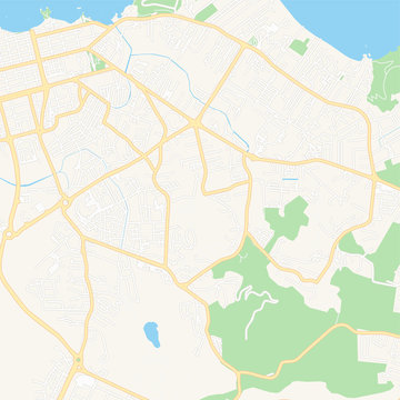 Cayenne, France printable map