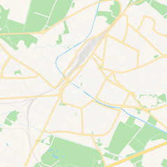 Fototapeta premium Narbonne, France printable map