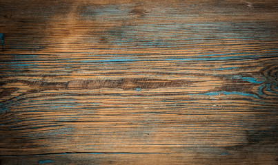 Old weathered wooden plank. Vintage white pine wood background.