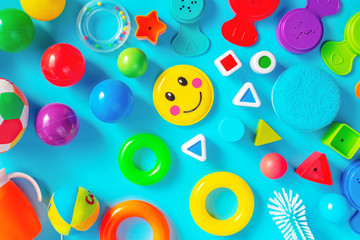 Baby boy personal accessories, top view