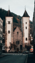 Naklejka premium Church in city