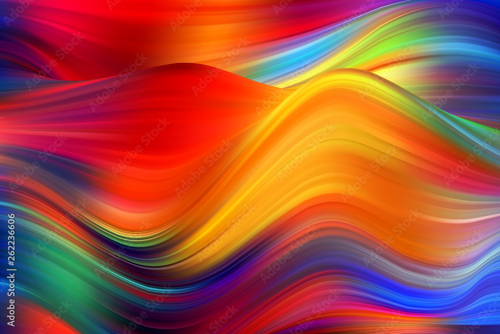 Poster modern colorful flow poster. wave liquid shape color background. art design for your design project.