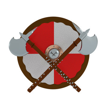 3D Rendering of viking crest
